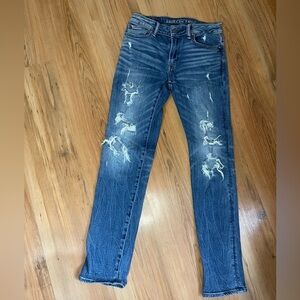 American Eagle Outfitters Ripped Blue Jeans